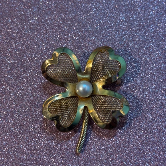 Coro Four Leaf Clover Vintage brooch - Picture 2 of 4